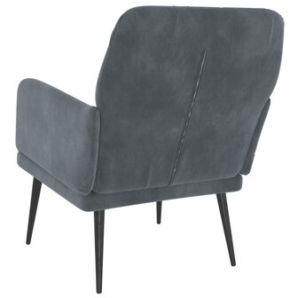 Fauteuil 62x79x79 cm fluweel donkergrijs 5