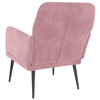 Fauteuil 62x79x79 cm fluweel roze 5