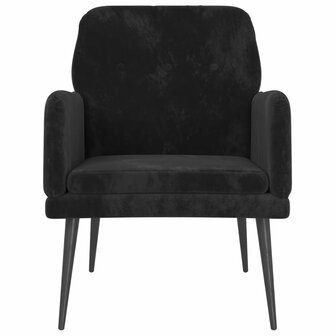 Fauteuil 62x79x79 cm fluweel zwart 3