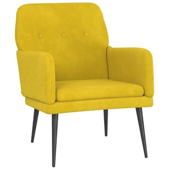 Fauteuil 62x79x79 cm fluweel geel 2