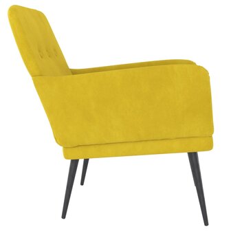 Fauteuil 62x79x79 cm fluweel geel 4