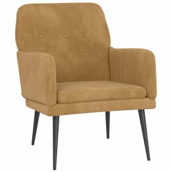 Fauteuil 62x79x79 cm fluweel bruin 2