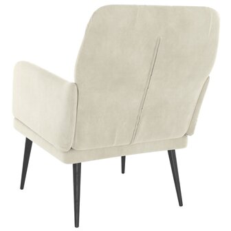 Fauteuil 62x79x79 cm fluweel cr&egrave;mekleurig 5