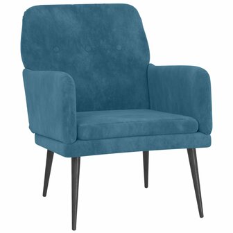 Fauteuil 62x79x79 cm fluweel blauw 2