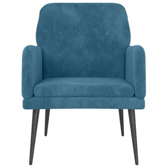 Fauteuil 62x79x79 cm fluweel blauw 3