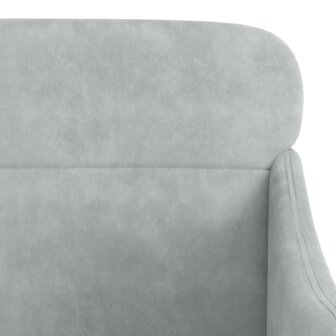 Fauteuil 63x76x80 cm fluweel lichtgrijs 6