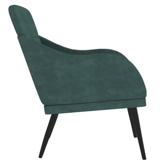 Fauteuil 63x76x80 cm fluweel donkergroen 4