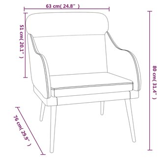 Fauteuil 63x76x80 cm fluweel donkergroen 8