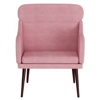 Fauteuil 63x76x80 cm fluweel roze 3