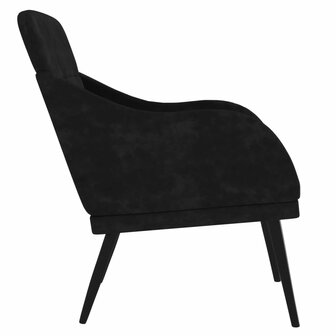 Fauteuil 63x76x80 cm fluweel zwart 4