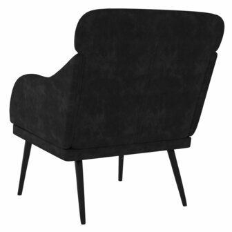 Fauteuil 63x76x80 cm fluweel zwart 5