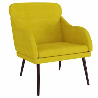 Fauteuil 63x76x80 cm fluweel geel 2