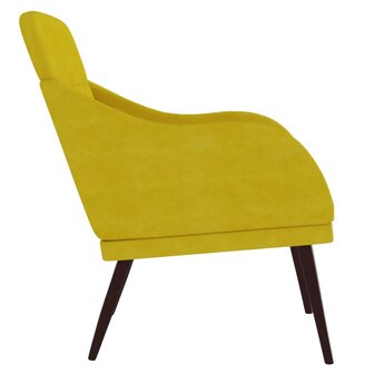 Fauteuil 63x76x80 cm fluweel geel 4