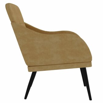 Fauteuil 63x76x80 cm fluweel bruin 4