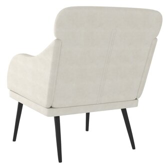 Fauteuil 63x76x80 cm fluweel cr&egrave;mekleurig 5