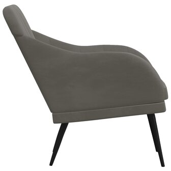 Fauteuil 63x76x80 cm fluweel donkergrijs 4