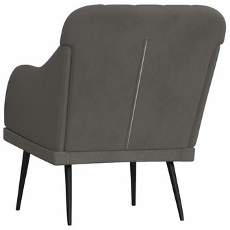 Fauteuil 63x76x80 cm fluweel donkergrijs 5