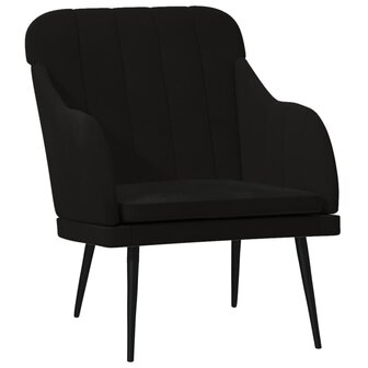 Fauteuil 63x76x80 cm fluweel zwart 2