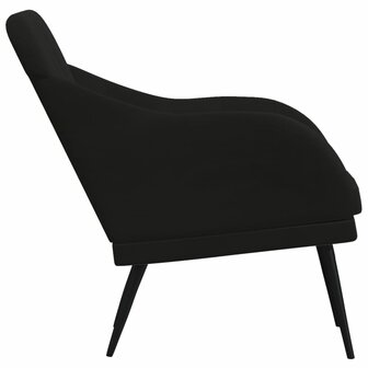 Fauteuil 63x76x80 cm fluweel zwart 4