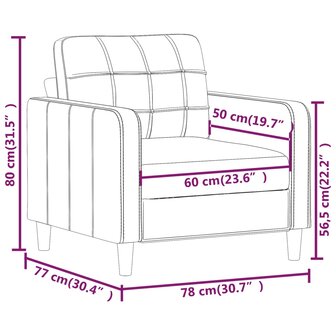 Fauteuil 60 cm stof donkergrijs 8