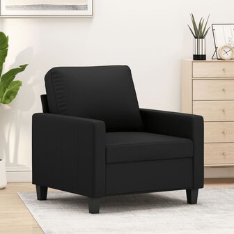 Fauteuil 60 cm kunstleer zwart 1