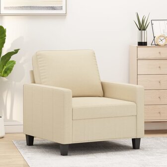 Fauteuil 60 cm stof cr&egrave;mekleurig 1