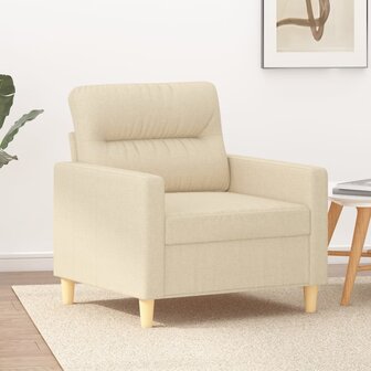 Fauteuil 60 cm stof cr&egrave;mekleurig 1