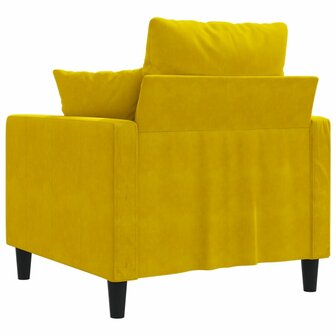 Fauteuil 60 cm fluweel geel 6