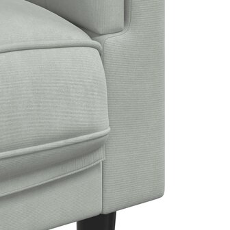 Fauteuil met kussen fluweel lichtgrijs 7