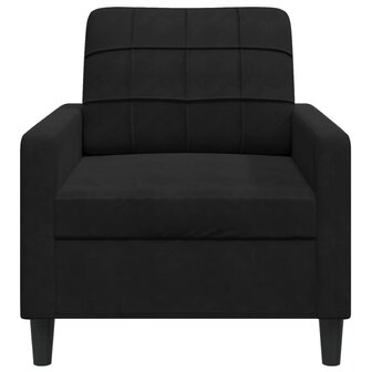 Fauteuil 60 cm fluweel zwart 4