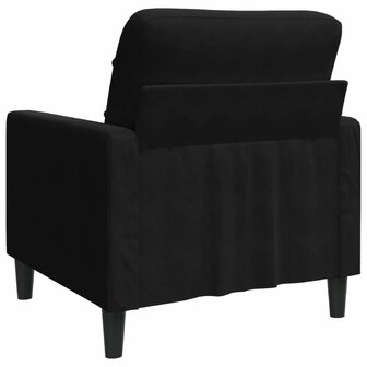 Fauteuil 60 cm fluweel zwart 6