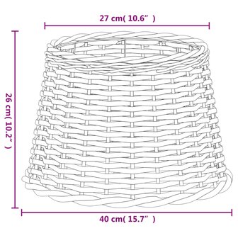 Lampenkap &Oslash;40x26 cm wicker wit 6