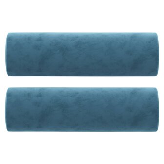 Sierkussens 2 st 15x50 cm fluweel blauw 2