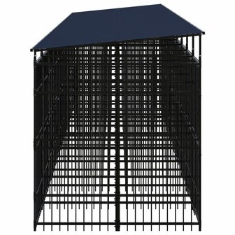 Hondenkennel met dak 18,43 m&sup2; staal 3