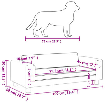 Hondenmand met verlengstuk 100x50x30 cm kunstleer bruin 9