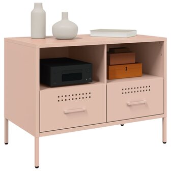 Tv-meubelen 2 st 68x39x50,5 cm koudgewalst staal roze 4