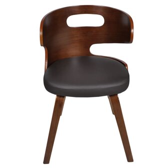 Eetkamerstoelen 2 st kunstleer bruin 2