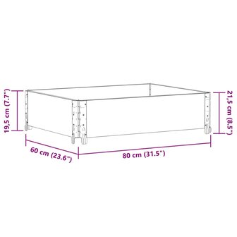 Plantenbak 80x60 cm massief grenenhout 7