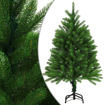 Kunstkerstboom met levensechte naalden 120 cm groen 1