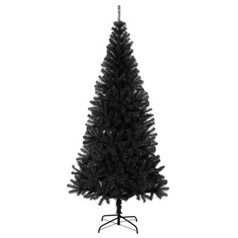 Kunstkerstboom met standaard 210 cm PVC zwart 2