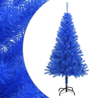 Kunstkerstboom met standaard 150 cm PVC blauw 1