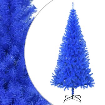 Kunstkerstboom met standaard 210 cm PVC blauw 1