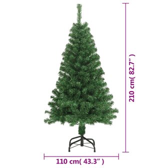 Kunstkerstboom met dikke takken 210 cm PVC groen 6