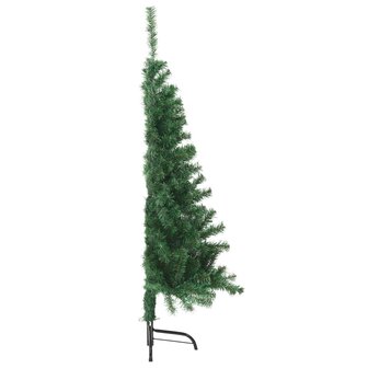 Kunstkerstboom met standaard half 120 cm PVC groen 4