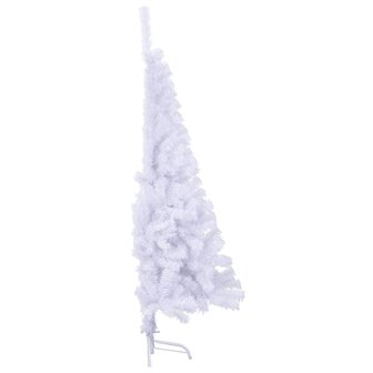 Kunstkerstboom met standaard half 150 cm PVC wit 4