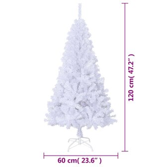 Kunstkerstboom met dikke takken 120 cm PVC wit 6