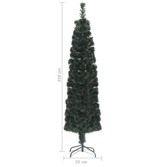 Kunstkerstboom met standaard smal 210 cm glasvezel 8