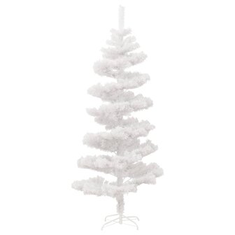 Kunstkerstboom met verlichting en standaard 180 cm PVC wit 4