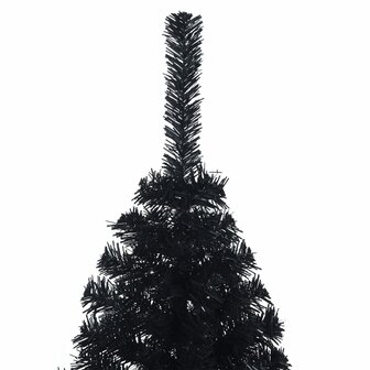 Kunstkerstboom met standaard half 150 cm PVC zwart 5