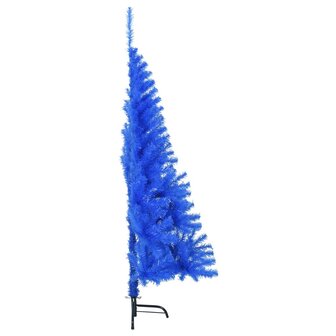 Kunstkerstboom met standaard half 150 cm PVC blauw 4